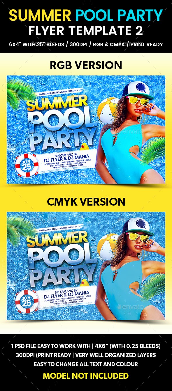 Pool Party Flyers Templates Fresh Summer Pool Party Flyer Template 2 by Flyermania