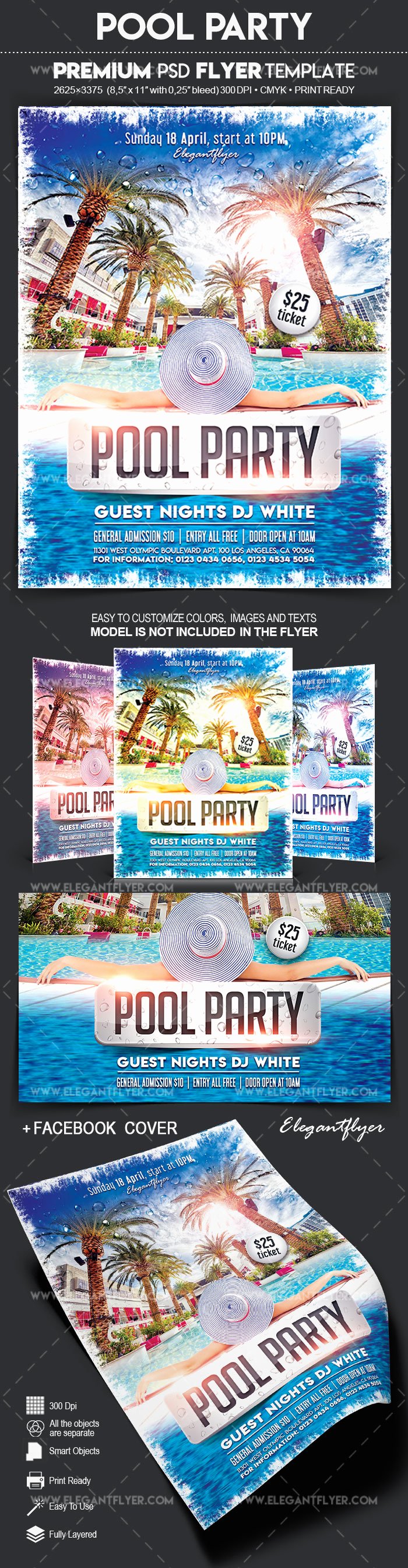 Pool Party Flyers Templates Inspirational Pool Party – Flyer Psd Template – by Elegantflyer
