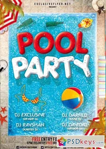 Pool Party Flyers Templates Inspirational Pool Party V12 Premium Flyer Template Cover
