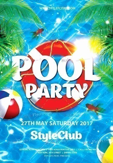 Pool Party Flyers Templates Lovely Pool Psd Flyer Template Styleflyers