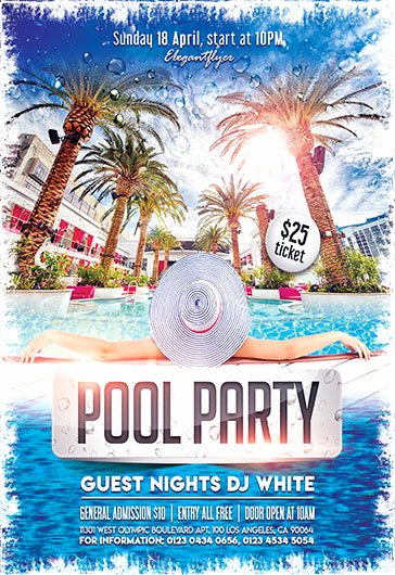 Pool Party Flyers Templates Luxury Free Flyers Templates and Premium Flyers