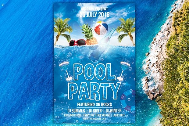 Pool Party Flyers Templates Unique 27 Summer Party Flyer Templates Psd Ai Vector Eps