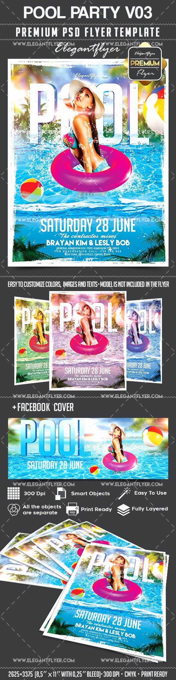 Pool Party Flyers Templates Unique Pool Party V03 – Flyer Psd Template – by Elegantflyer