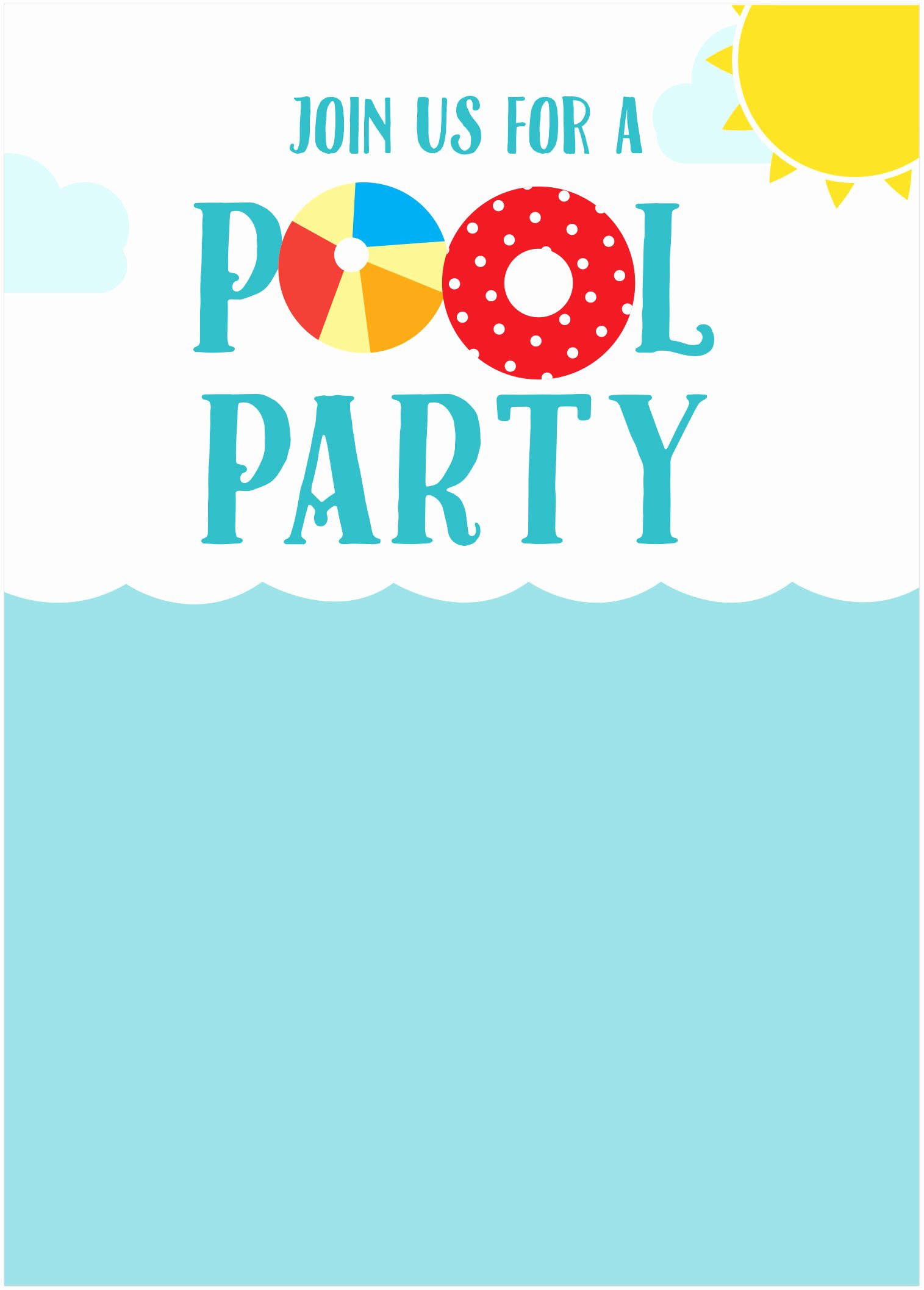 Pool Party Invite Template Awesome 45 Pool Party Invitations