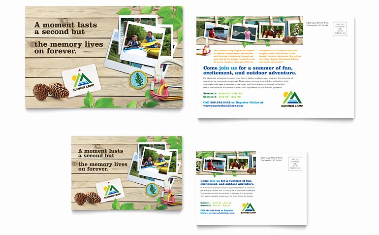 Postcard Template for Kids Beautiful Kids Summer Camp Postcard Template Word &amp; Publisher