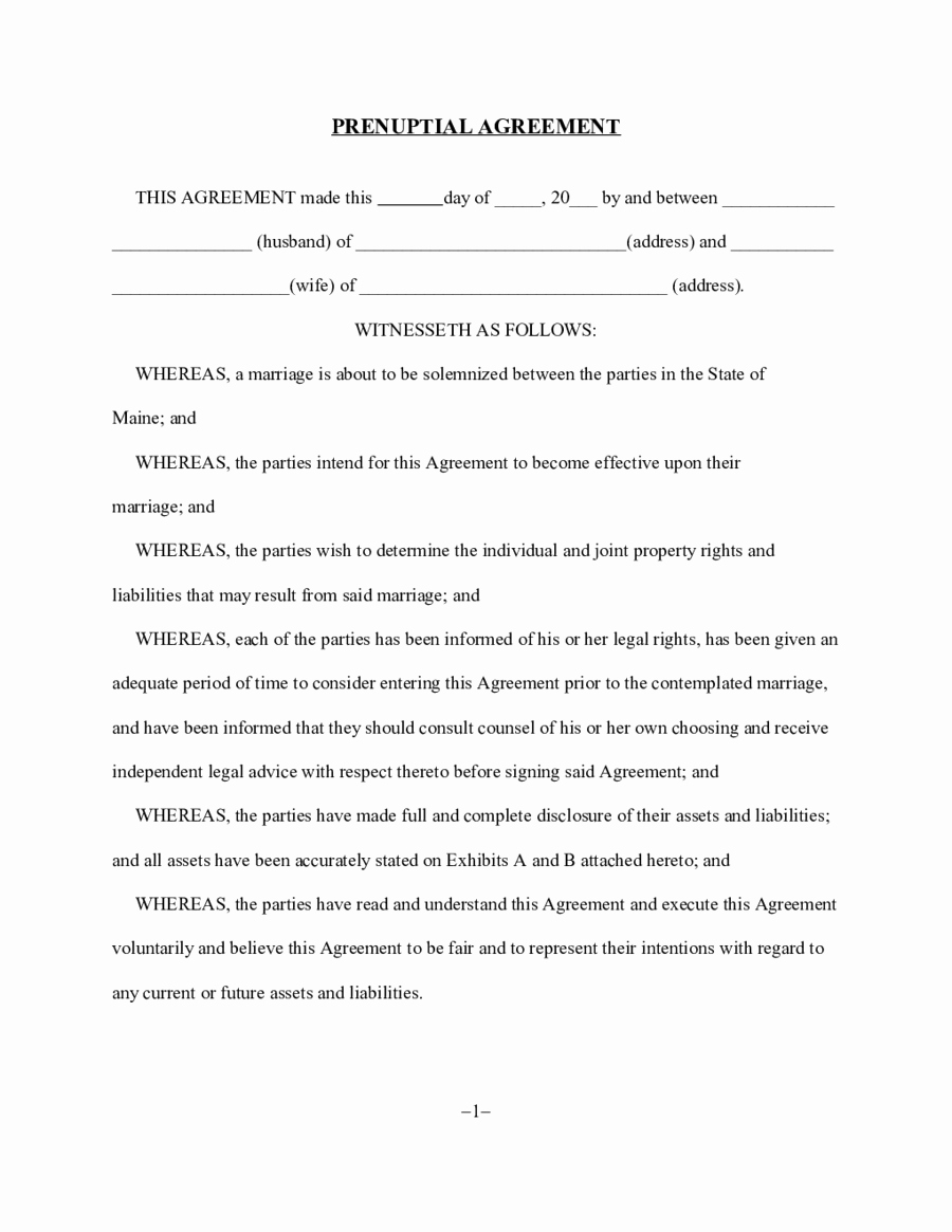 Prenuptial Agreement Texas Template Awesome Free Printable Prenuptial Agreement form Edit Fill