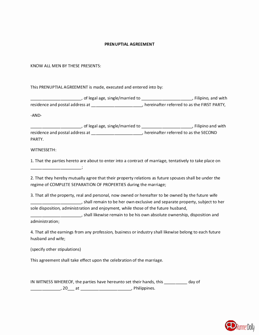 Prenuptial Agreement Texas Template Elegant Standard Prenuptial Agreement form Edit Fill Sign