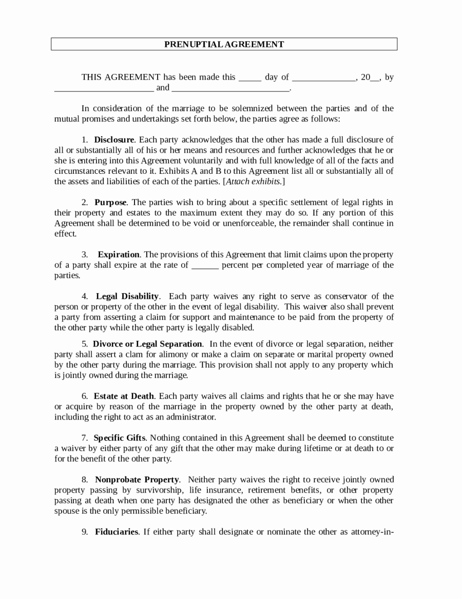 Prenuptial Agreement Texas Template New Prenuptial Agreement form Ocr Edit Fill Sign Line