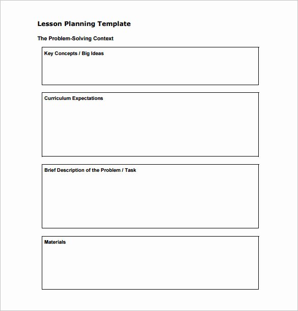 Preschool Lesson Plan Template Word Inspirational 7 Teacher Lesson Plan Templates Doc Pdf Excel