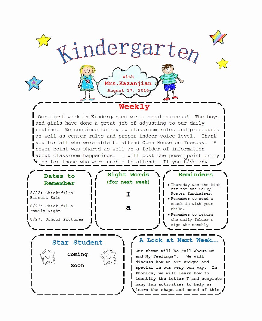 Preschool Newsletter Templates Free New 50 Creative Preschool Newsletter Templates Tips