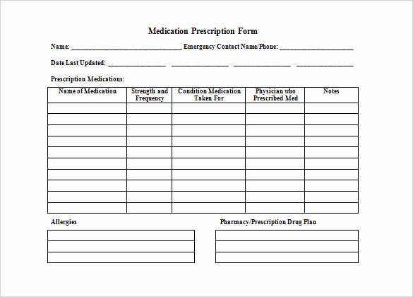 Prescription Template Microsoft Word Elegant 22 Doctors Note Templates Free Sample Example format