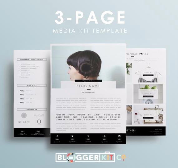 Press Kit Template Free Inspirational Three Page Media Kit Template Press Kit Template by