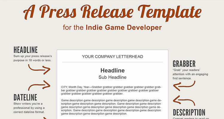 Press Kit Template Word Lovely A Press Release Template Perfect for the In Game Developer