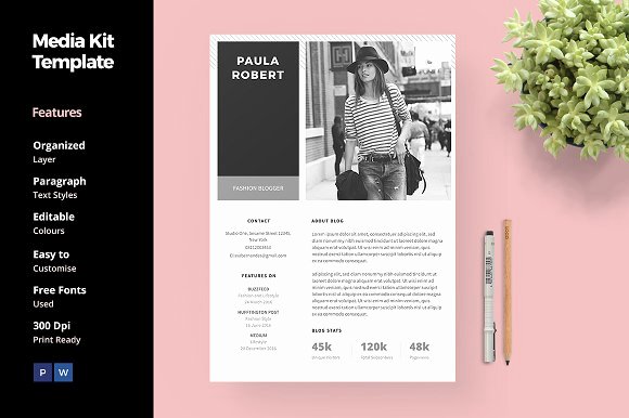 Press Kit Templates Free Best Of 20 Media Kit Templates to Pitch Your Blog to Brands and