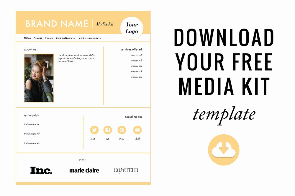 Press Kit Templates Free Lovely How to Create the Perfect Media Kit Free Template — Blog