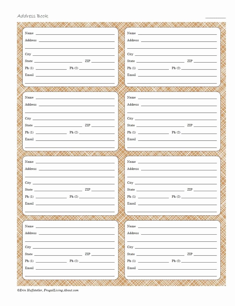 Printable Address Book Template Beautiful Use these Printable Address Pages In Your Planner