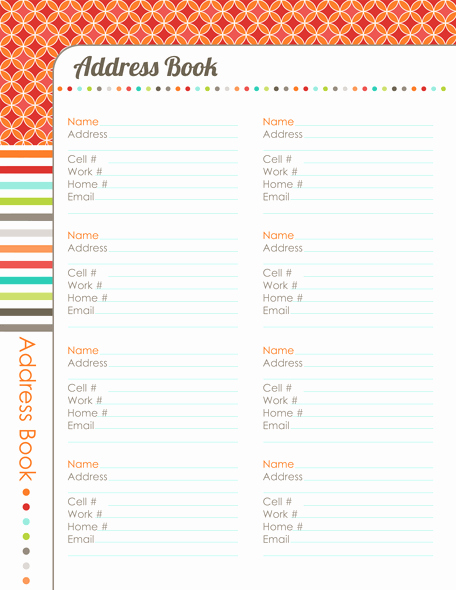 Printable Address Book Template Lovely organizing Planner the Harmonized House Project