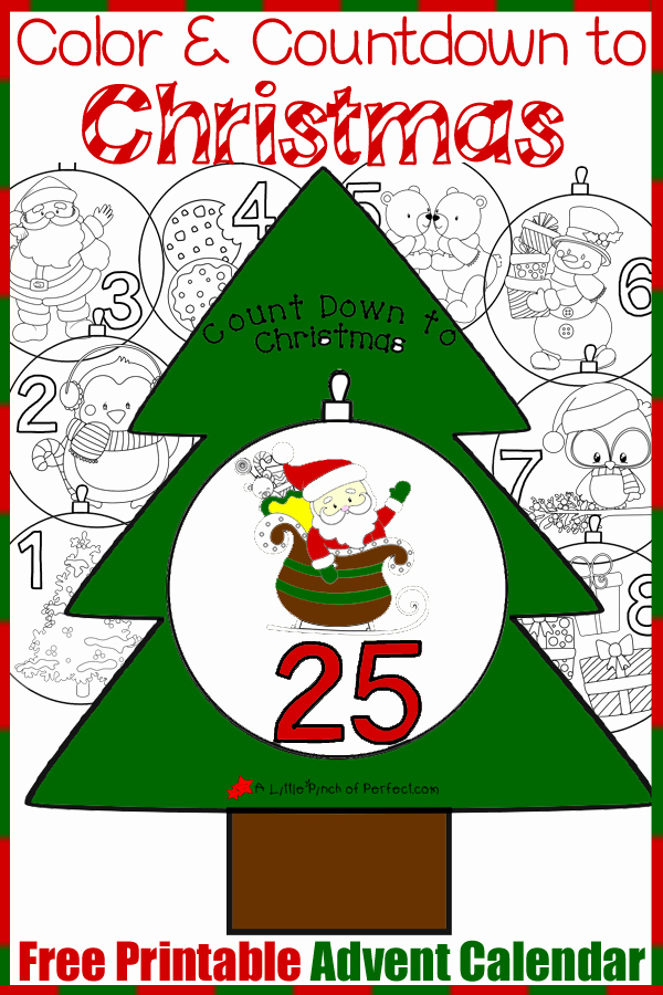 Printable Countdown Calendar Template Elegant Free Printable Advent Calendar Color and Countdown to
