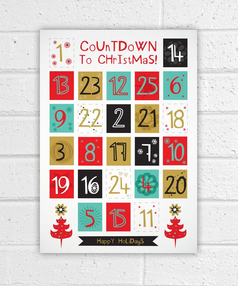 Printable Countdown Calendar Template Inspirational Printable Advent Calendar Holiday Diy Christmas Countdown