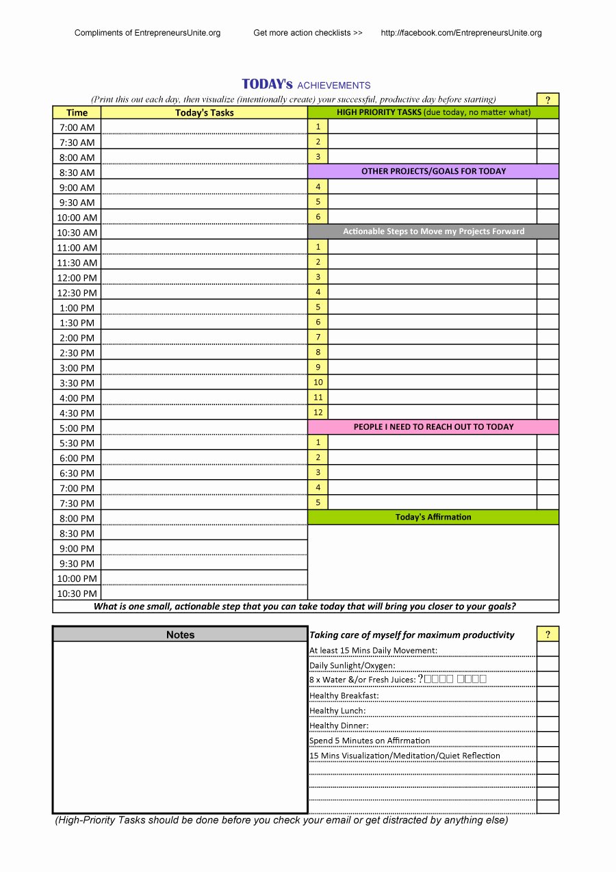 Printable Daily Planner Template Elegant 47 Printable Daily Planner Templates Free In Word Excel Pdf