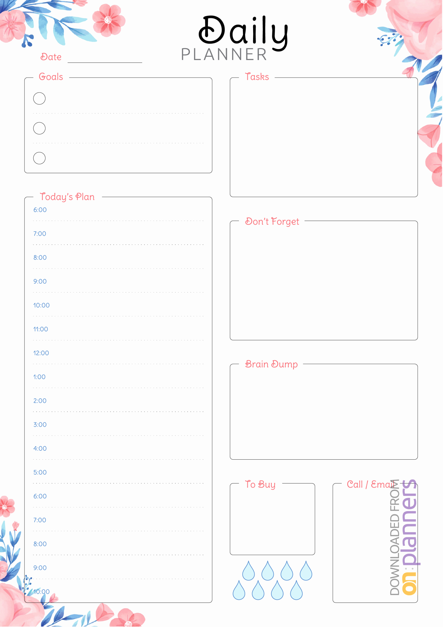 Printable Daily Planner Template Lovely Daily Planner Templates Printable Download Free Pdf
