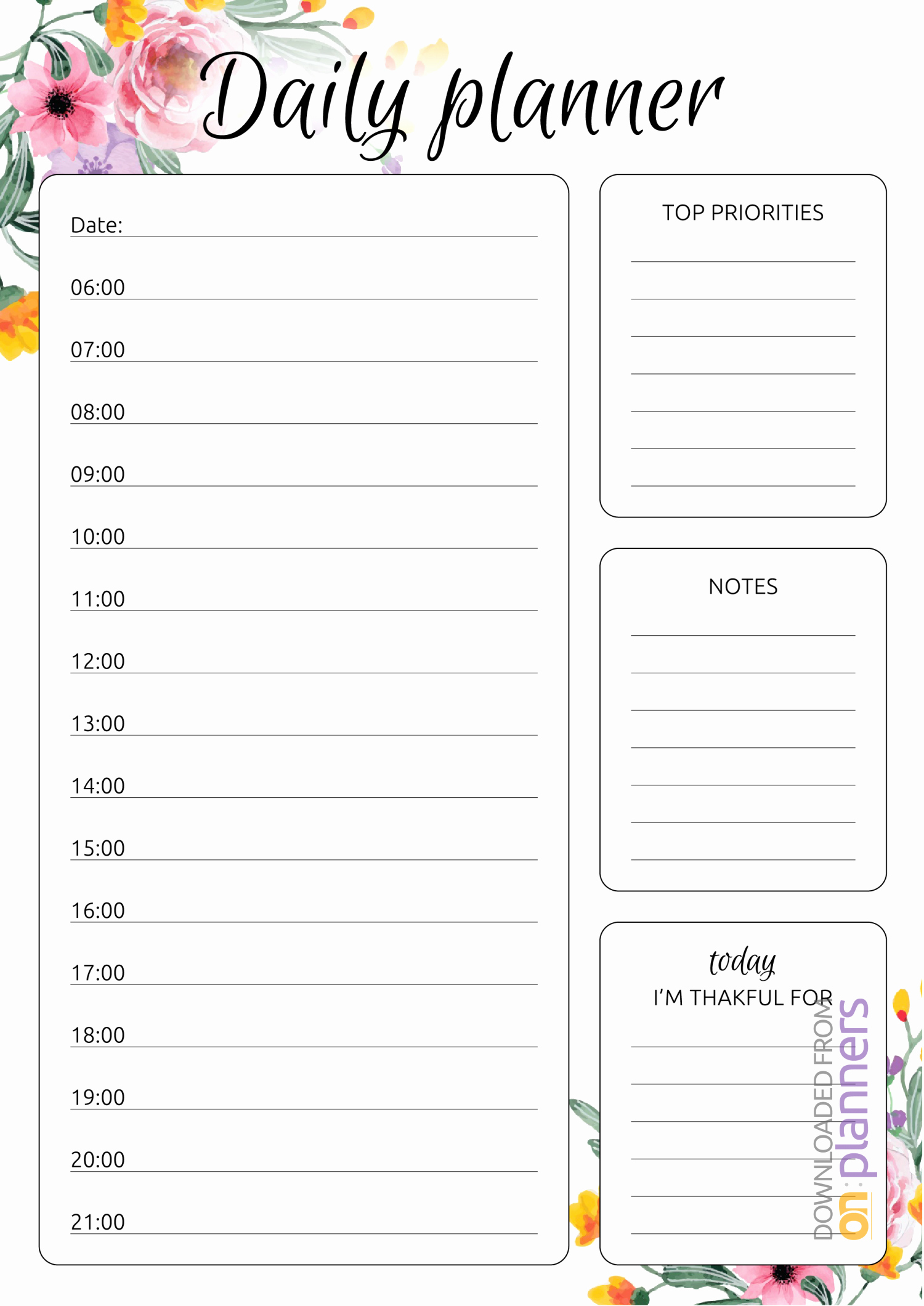 Printable Daily Planner Template New Daily Planner Templates Printable Download Free Pdf