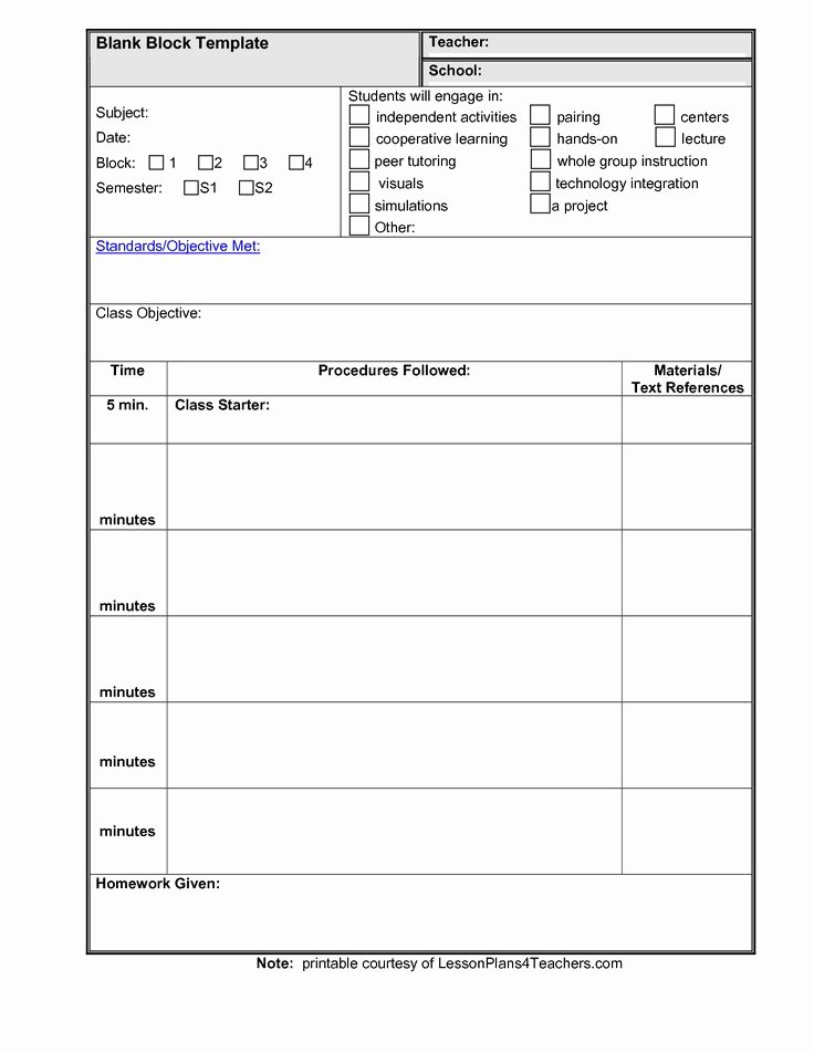 Printable Lesson Plan Template Awesome Lesson Plan Template Teacher by Bmt Mud9nsnq