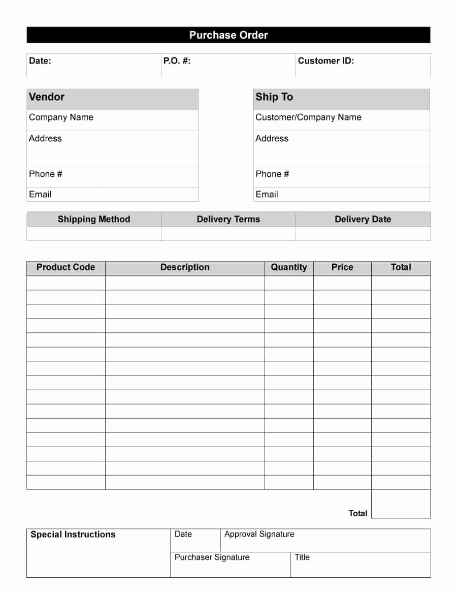 Printable order form Template Inspirational 40 order form Templates [work order Change order More]