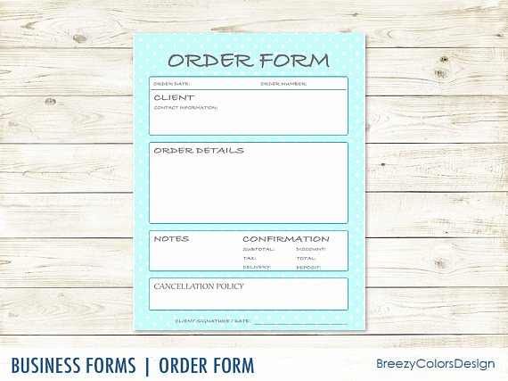 Printable order form Template Inspirational Simple order form Templates for Business Owner Retailer Shop