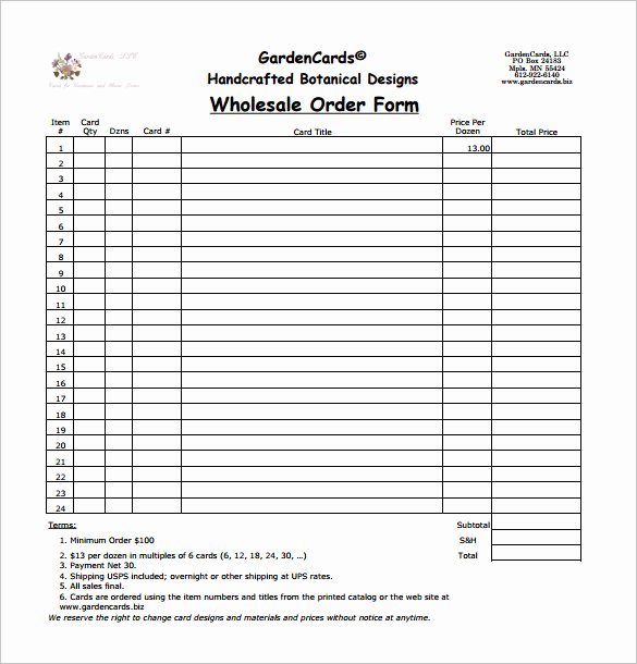 Printable order form Templates Awesome 29 order form Templates Pdf Doc Excel