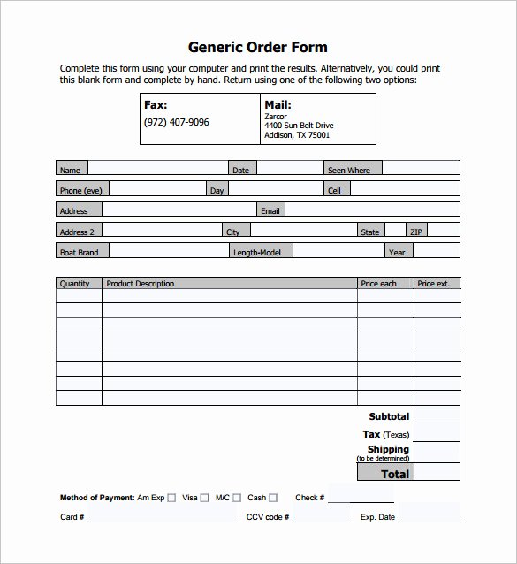 Printable order form Templates Beautiful 29 order form Templates Pdf Doc Excel