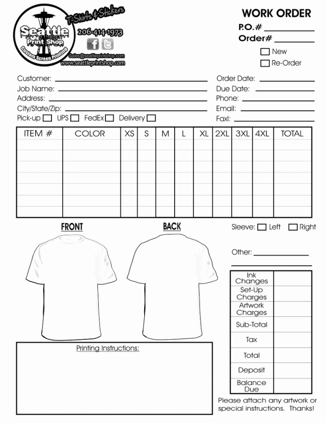 Printable order form Templates Fresh Printable T Shirt order forms Templates