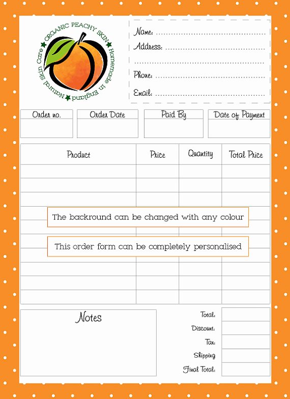 Printable order form Templates New Business order forms Custom order forms Printable Pdf File