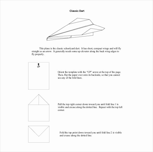 Printable Paper Airplane Template Awesome 11 Paper Airplane Templates Free Sample Example
