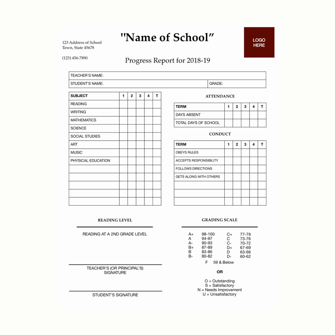 Printable Report Card Templates Elegant Homeschool Report Card Template Prism Perfect