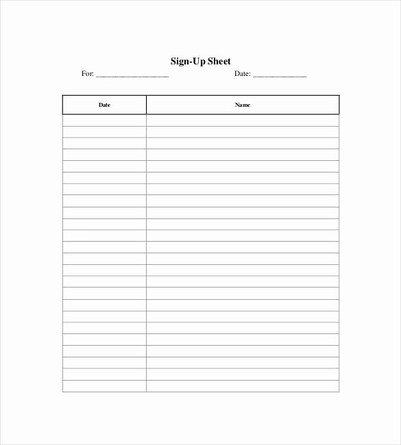 Printable Sign Up Sheet Template Awesome Sheet Template 16 Free Word Excel Pdf Documents
