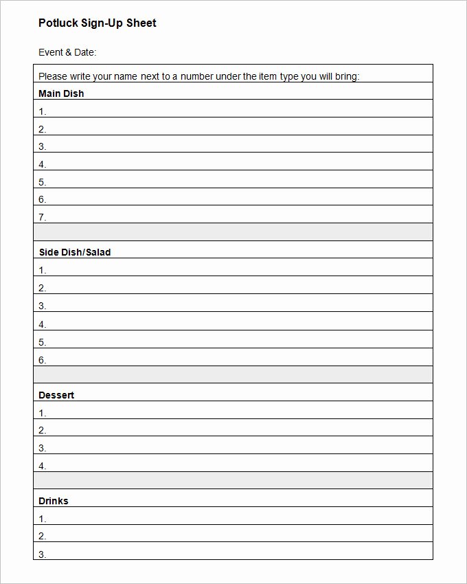 Printable Sign Up Sheet Template Luxury 21 Sign Up Sheets – Free Word Excel &amp; Pdf Documents