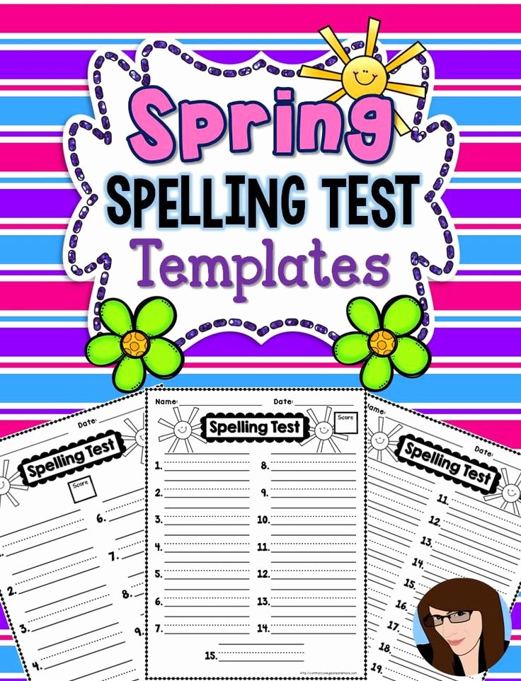 Printable Spelling Test Template Beautiful 22 Best Images About Spelling On Pinterest
