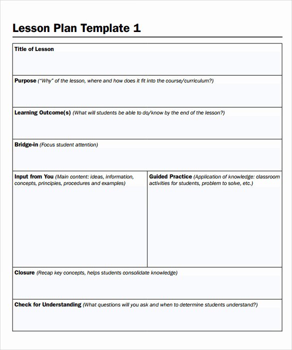 Printable Weekly Lesson Plan Template Lovely 14 Sample Printable Lesson Plans Pdf Word Apple Pages