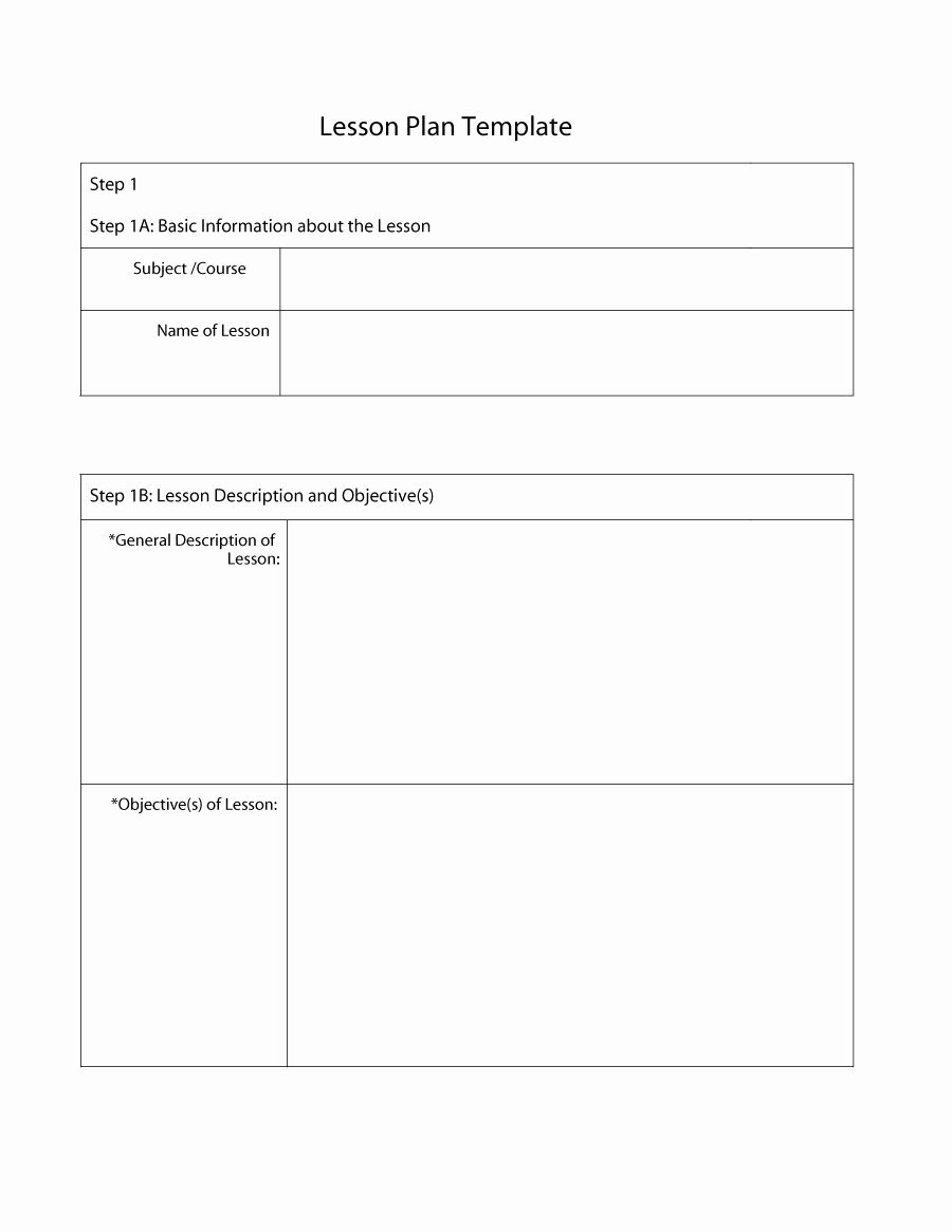 Printable Weekly Lesson Plan Template Unique Printable Weekly Lesson Plan Template for Preschool