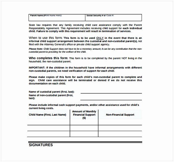 Private Child Support Agreement Template Beautiful 30 Child Support Agreement Template