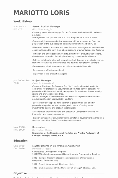Product Manager Resume Template Elegant Product Manager Resume Template