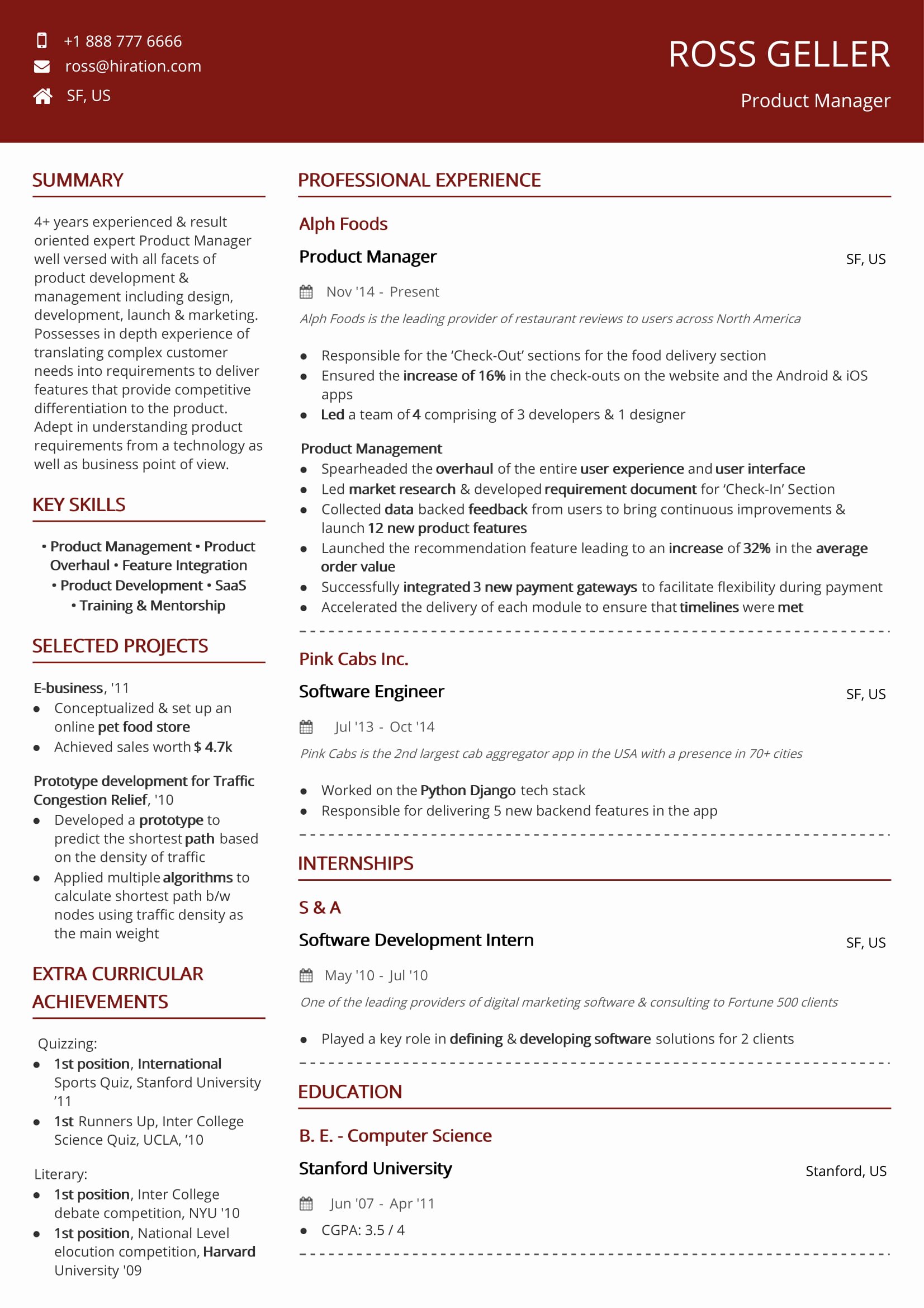 Product Manager Resume Template New Product Manager Resume [2019 Guide with Samples &amp; Examples]