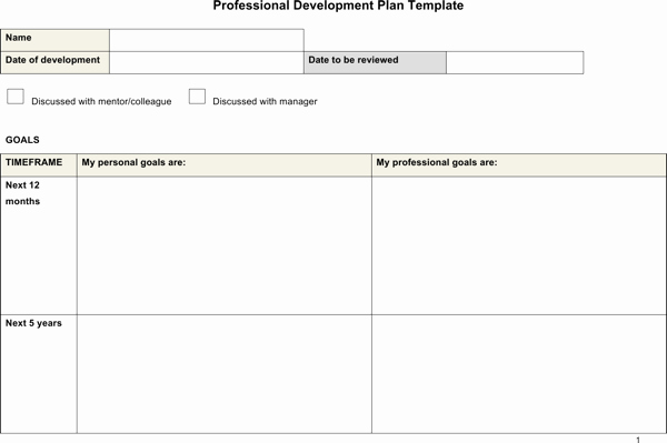 Professional Growth Plan Templates Lovely Download Professional Development Plan Template for Free