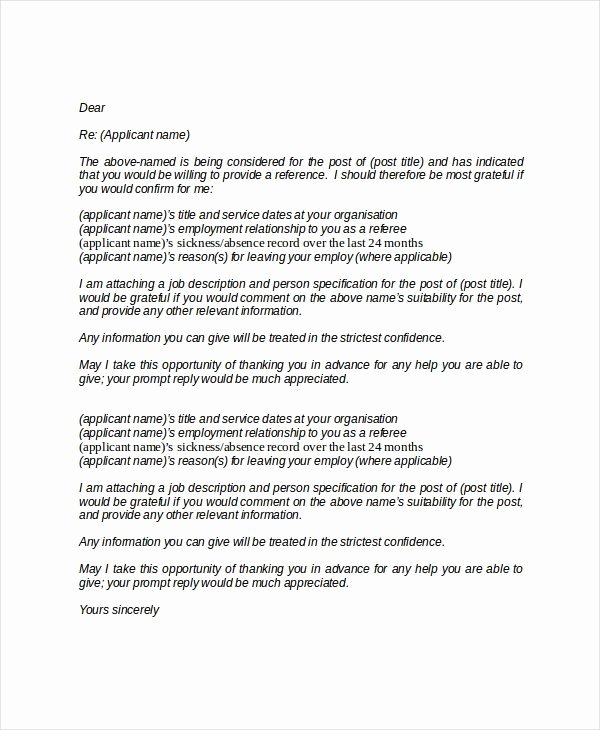 Professional Reference Letter Template Beautiful Examples Of Reference Letters for Employment Image – 9