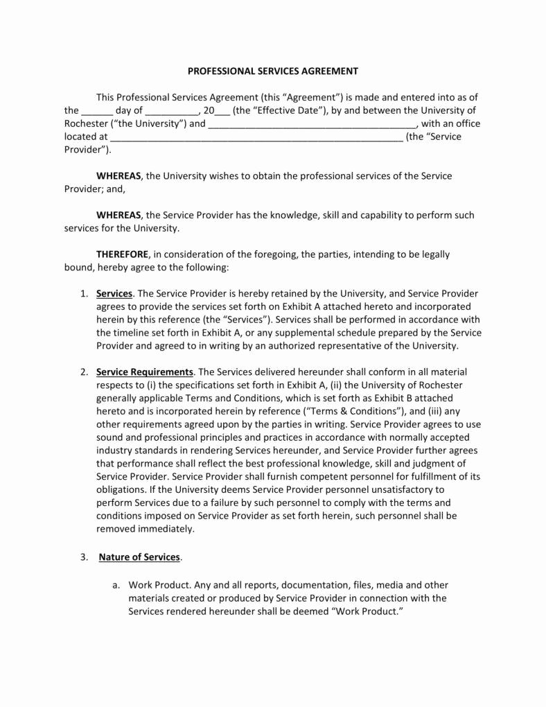 Professional Services Agreement Template New 18 Services Agreement Templates Pdf Word