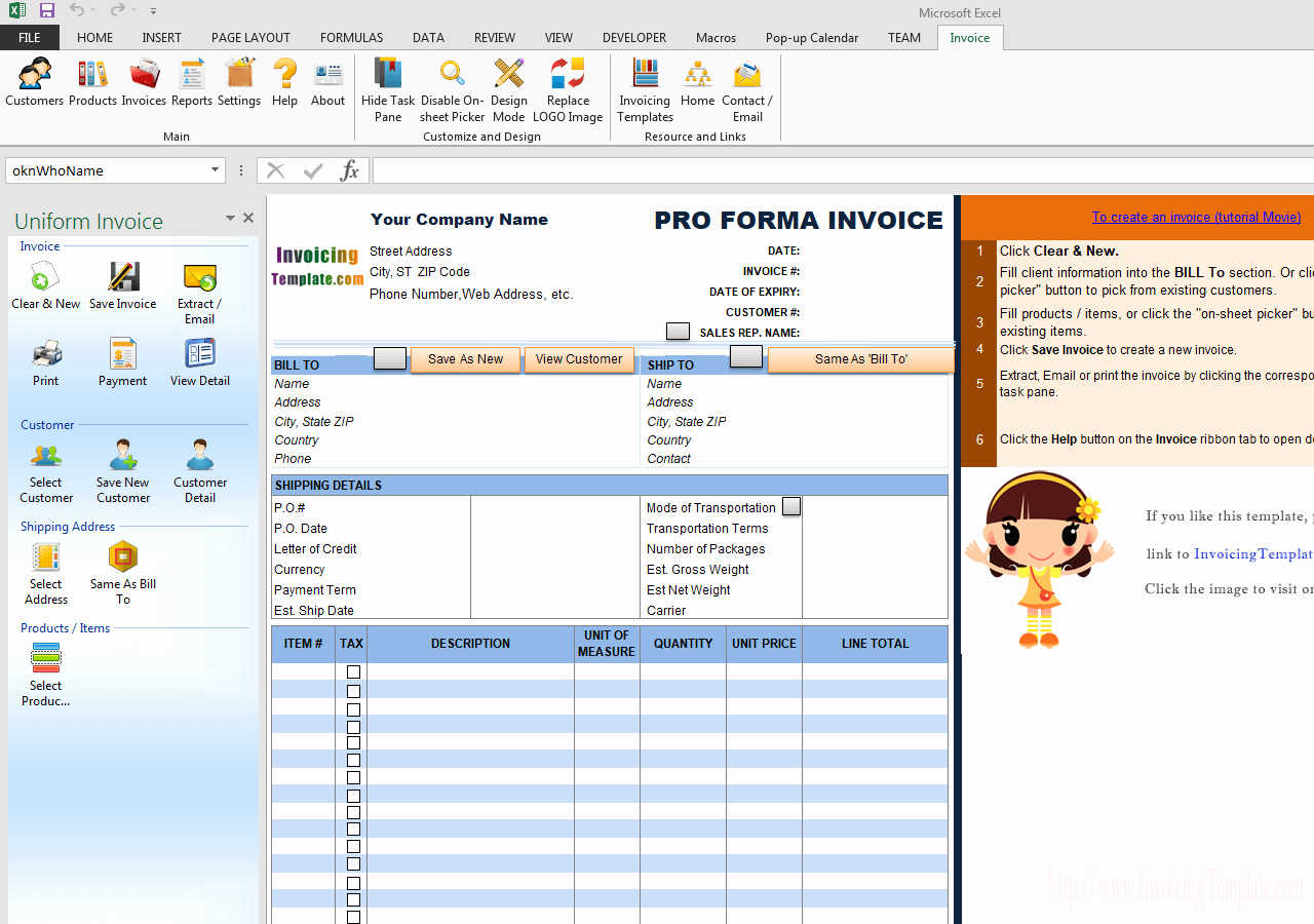 Proforma Invoice Template Excel Unique Proforma Invoice format In Excel