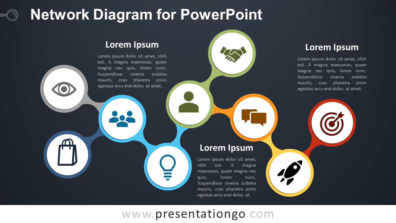 Project Network Diagram Template Luxury Network Diagram for Powerpoint Presentationgo