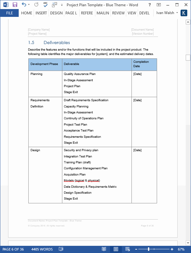 Project Proposal Template Word Awesome Project Plan Template – Download Ms Word &amp; Excel forms
