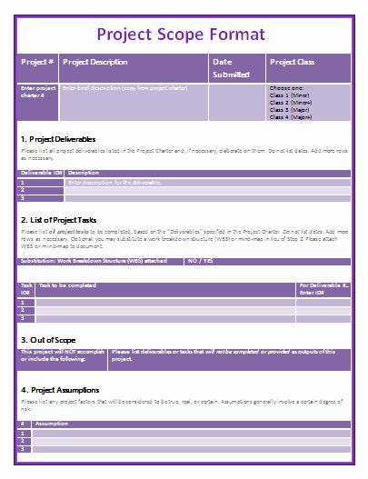 Project Scope Template Word Best Of Project Scope Statement Template Templates